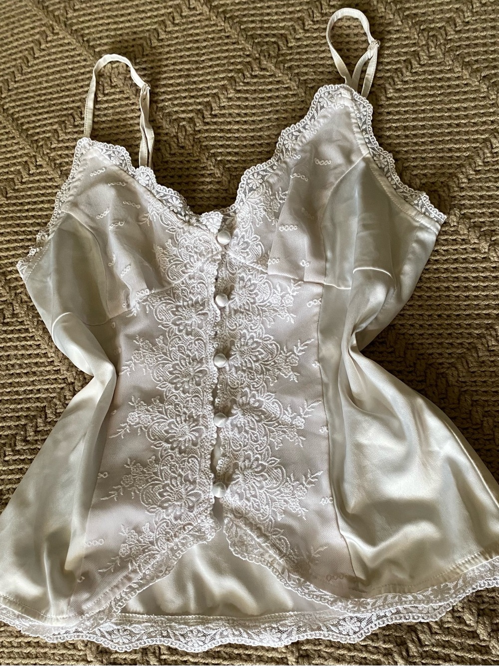 Princess Polly Ivory Lace Satin Chemise Slip